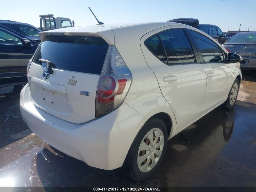 2012 Toyota Prius C Two VIN: JTDKDTB38C1526185 Lot: 41121017