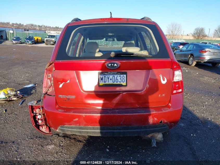 2008 Kia Rondo Lx VIN: KNAFG525X87184438 Lot: 41124628