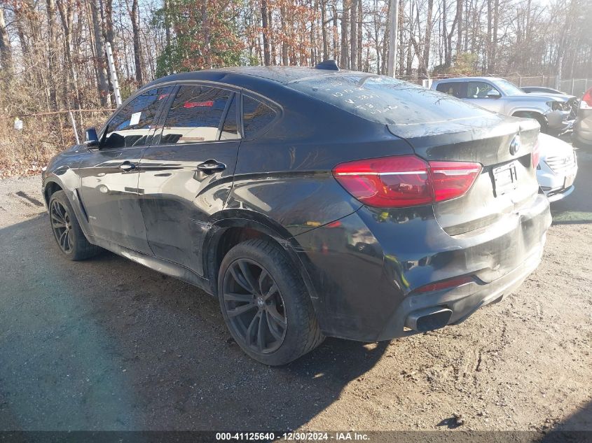 2016 BMW X6 xDrive50I VIN: 5UXKU6C53G0R33827 Lot: 41125640