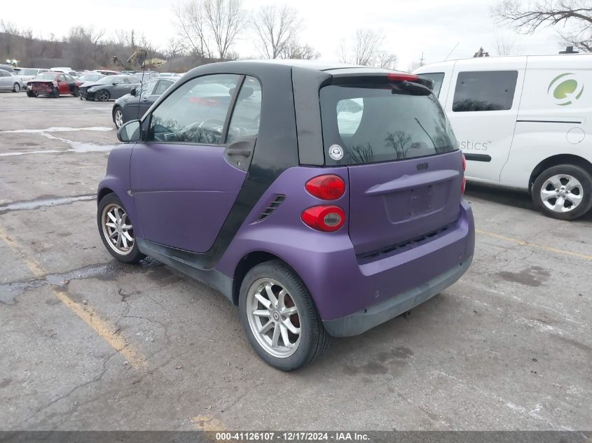 2010 Smart Fortwo Passion/Pure VIN: WMEEJ3BAXAK346817 Lot: 41126107