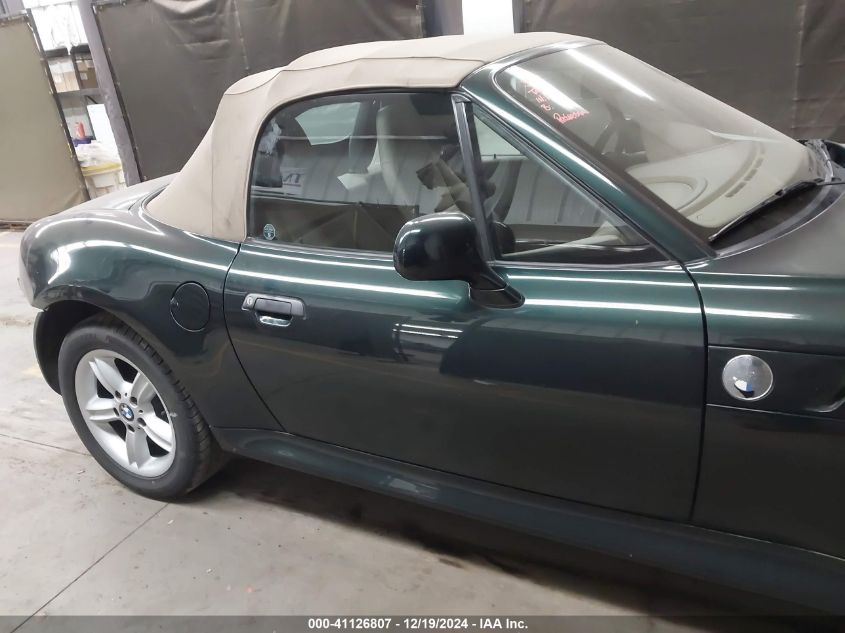 2000 BMW Z3 2.3 VIN: WBACH9344YLG18120 Lot: 41126807