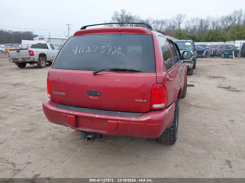 1998 Dodge Durango Slt VIN: 1B4HS28Y2WF189255 Lot: 41127572