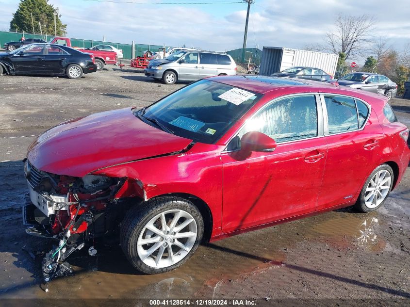 2012 Lexus Ct 200H Premium VIN: JTHKD5BH2C2073892 Lot: 41128514