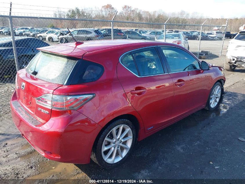 2012 Lexus Ct 200H Premium VIN: JTHKD5BH2C2073892 Lot: 41128514