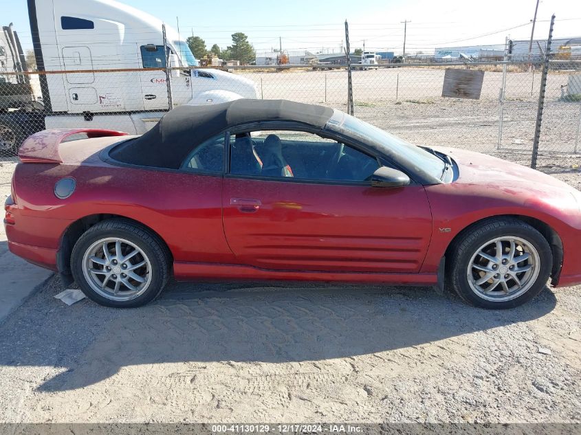 2001 Mitsubishi Eclipse Spyder Gt VIN: 4A3AE55H11E002519 Lot: 41130129