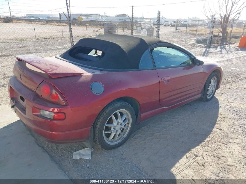 2001 Mitsubishi Eclipse Spyder Gt VIN: 4A3AE55H11E002519 Lot: 41130129