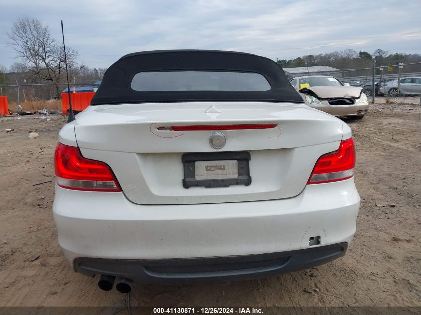 2013 BMW 135I VIN: WBAUN7C52DVM27107 Lot: 41130871