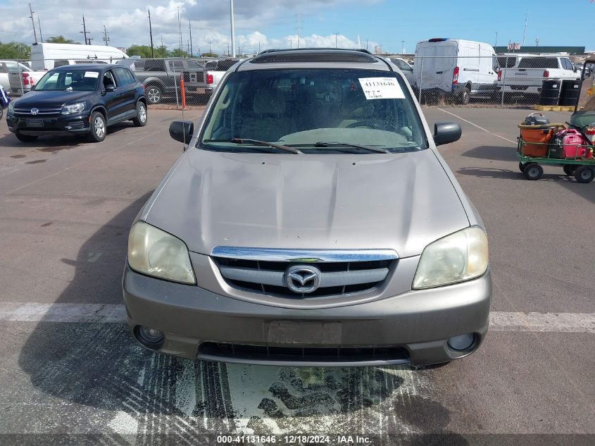 2002 Mazda Tribute Es V6/Lx V6 VIN: 4F2CU08162KM43663 Lot: 41131646