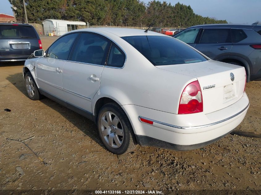 2001 Volkswagen Passat Glx VIN: WVWRH63B91P202005 Lot: 41133166