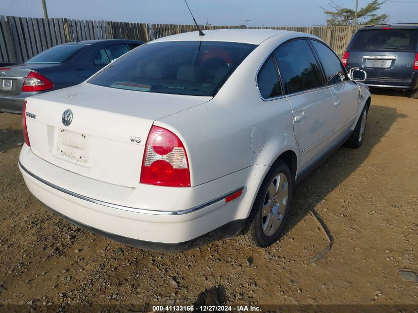 2001 Volkswagen Passat Glx VIN: WVWRH63B91P202005 Lot: 41133166