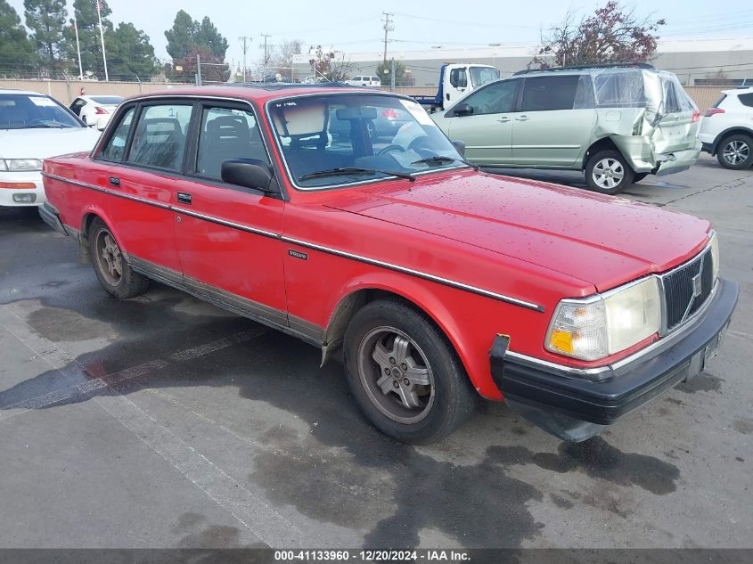 1989 Volvo 244 Dl/Gl VIN: YV1AX8844K1379128 Lot: 41133960