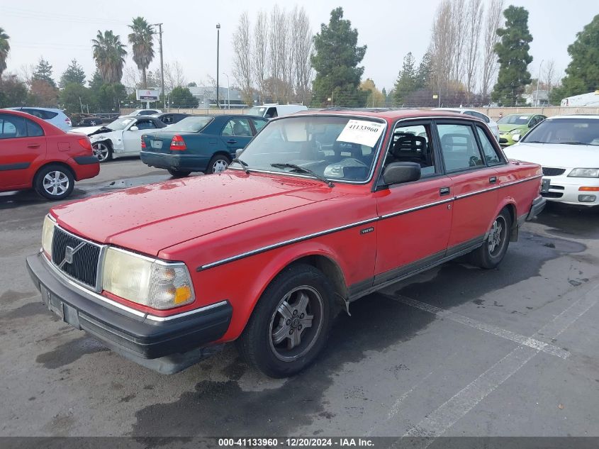 1989 Volvo 244 Dl/Gl VIN: YV1AX8844K1379128 Lot: 41133960