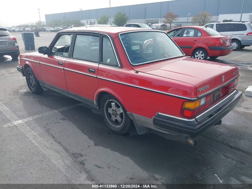 1989 Volvo 244 Dl/Gl VIN: YV1AX8844K1379128 Lot: 41133960