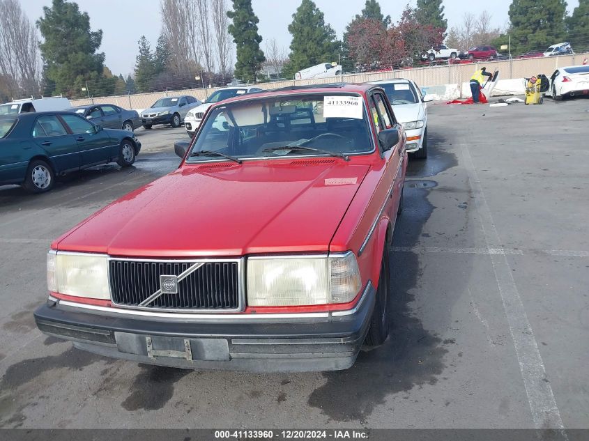 1989 Volvo 244 Dl/Gl VIN: YV1AX8844K1379128 Lot: 41133960