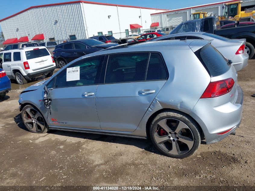 2016 Volkswagen Golf Gti Autobahn W/Performance Package 4-Door VIN: 3VW547AU9GM060299 Lot: 41134020