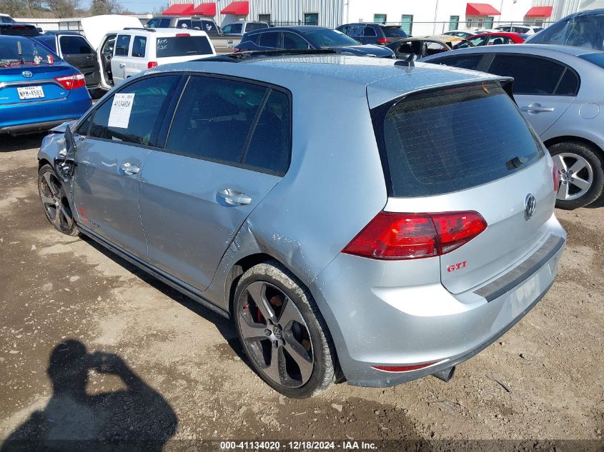 2016 Volkswagen Golf Gti Autobahn W/Performance Package 4-Door VIN: 3VW547AU9GM060299 Lot: 41134020