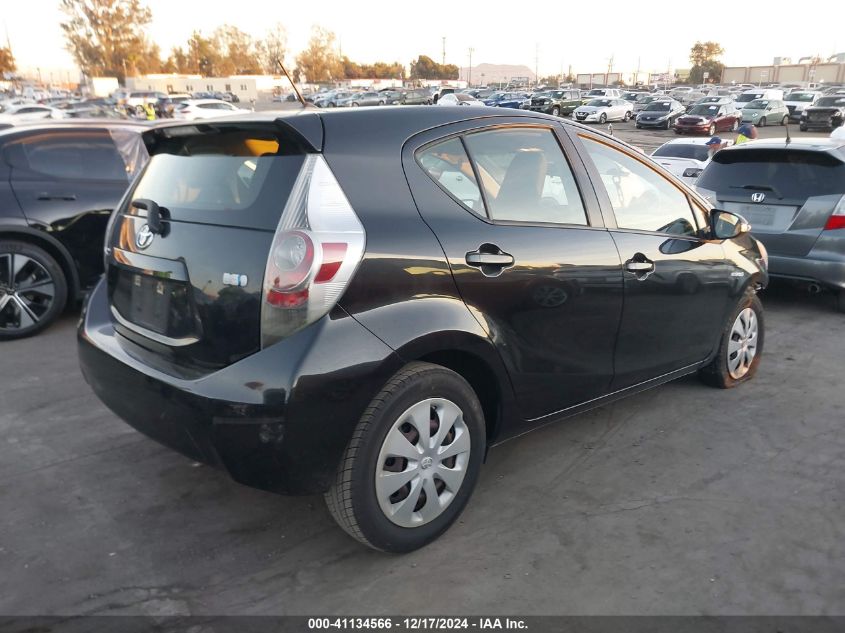 2013 Toyota Prius C One VIN: JTDKDTB38D1538452 Lot: 41134566