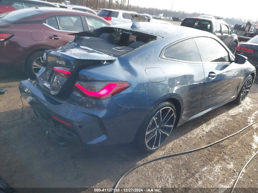 2021 BMW 430I xDrive VIN: WBA73AP06MCF80778 Lot: 41137135