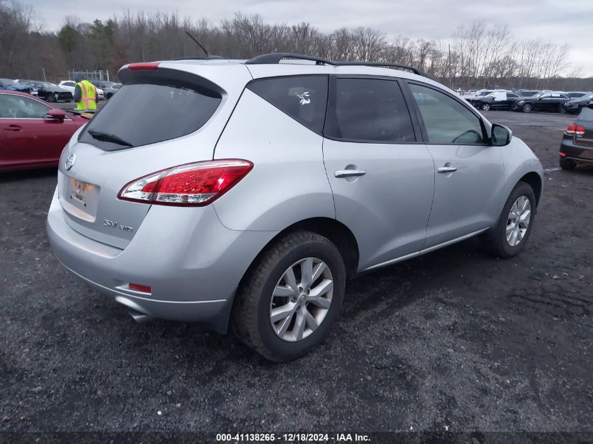 2013 Nissan Murano Sv VIN: JN8AZ1MW1DW321888 Lot: 41138265