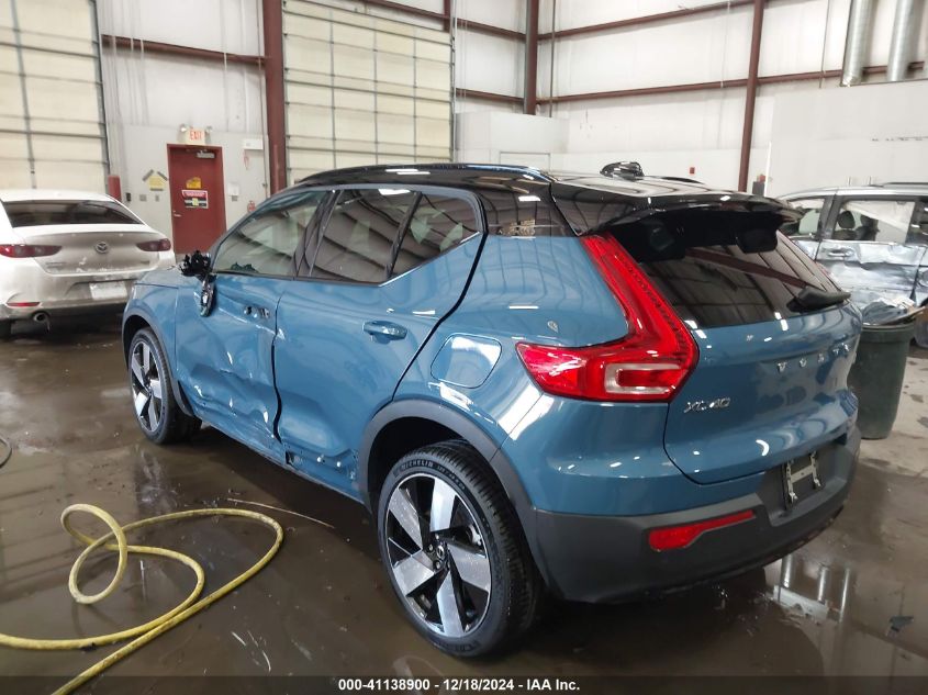 2023 Volvo Xc40 Recharge Pure Electric Twin Ultimate VIN: YV4ED3UM9P2090415 Lot: 41138900