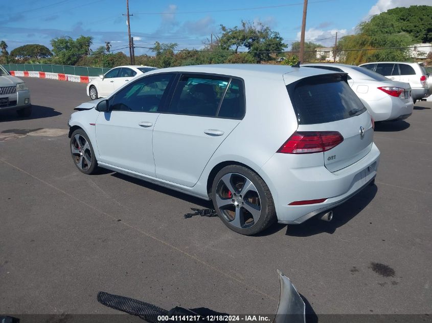 2018 Volkswagen Golf Gti 2.0T Autobahn/2.0T S/2.0T Se VIN: 3VW447AU9JM278732 Lot: 41141217