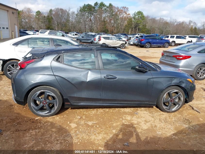 2020 Hyundai Veloster Turbo Ultimate VIN: KMHTH6AB0LU027488 Lot: 41141451