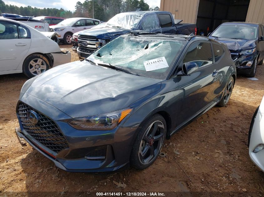 2020 Hyundai Veloster Turbo Ultimate VIN: KMHTH6AB0LU027488 Lot: 41141451