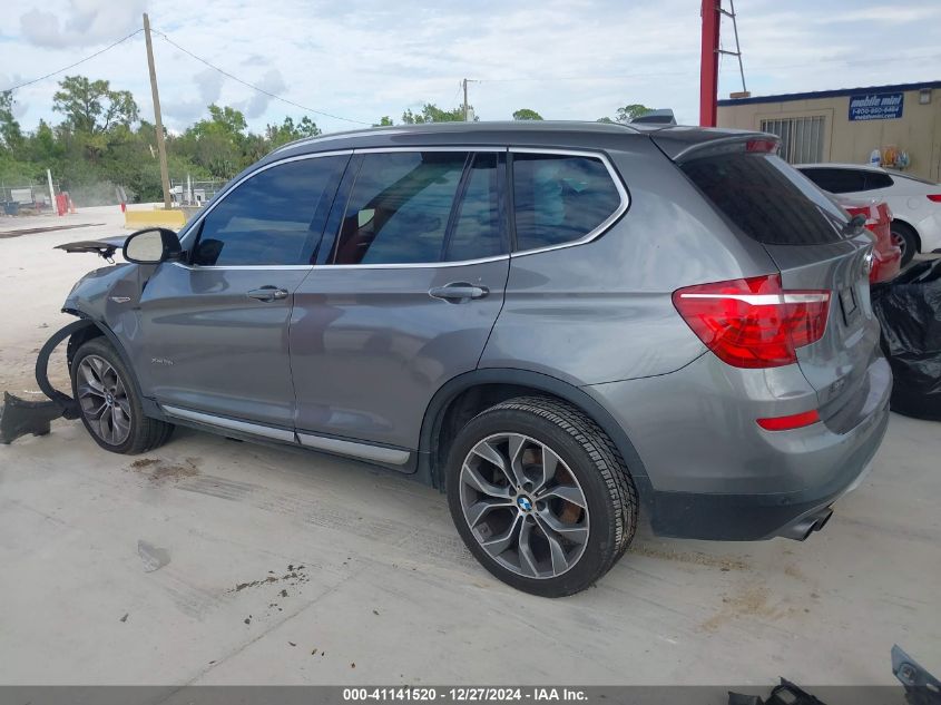 2017 BMW X3 xDrive28I VIN: 5UXWX9C50H0T12590 Lot: 41141520