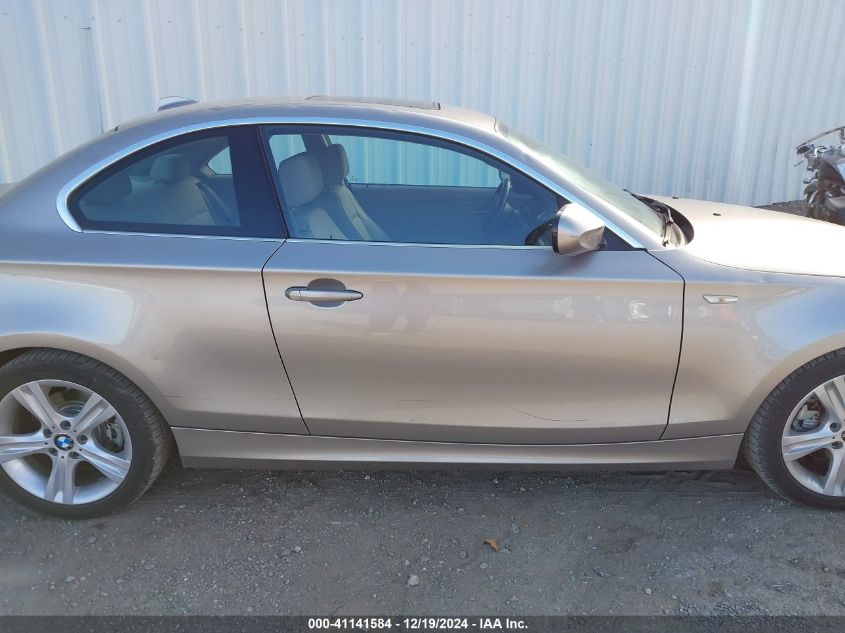 2012 BMW 128I VIN: WBAUP7C54CVP23206 Lot: 41141584