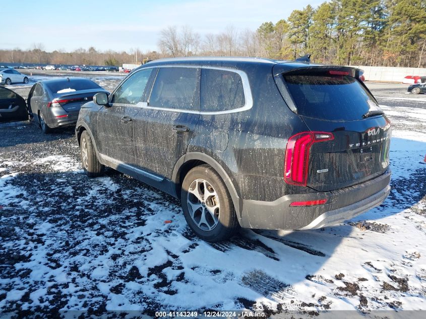 2022 Kia Telluride Ex VIN: 5XYP3DHC8NG253449 Lot: 41143249