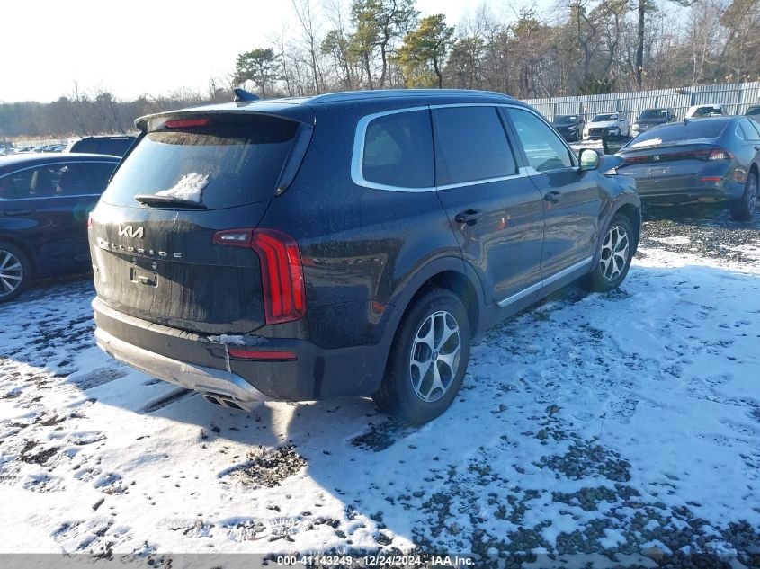 2022 Kia Telluride Ex VIN: 5XYP3DHC8NG253449 Lot: 41143249