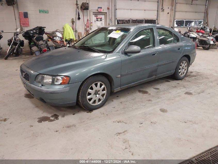 2002 Volvo S60 2.4 VIN: YV1RS61R222170640 Lot: 41144008