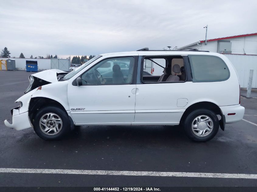 1997 Nissan Quest Gxe/Xe VIN: 4N2DN1119VD816959 Lot: 41144452