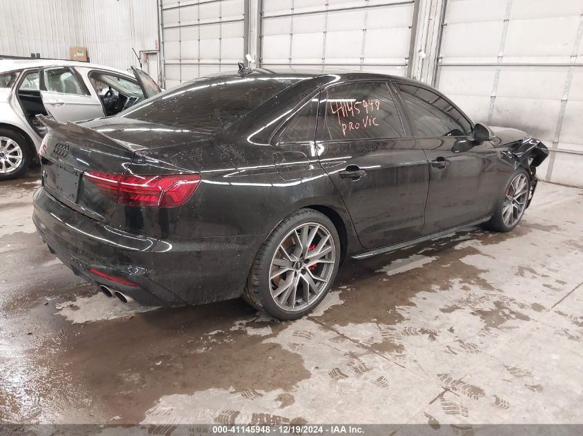 2022 Audi S4 Prestige Tfsi Quattro Tiptronic VIN: WAUC4AF44NA019604 Lot: 41145948