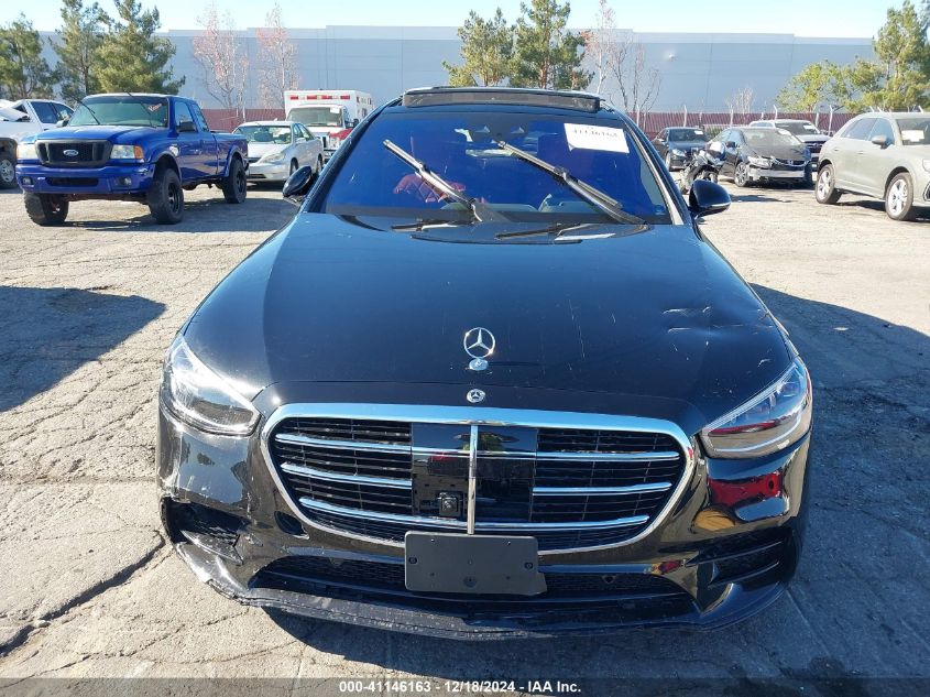 2022 Mercedes-Benz S 580 4Matic VIN: W1K6G7GB7NA112551 Lot: 41146163