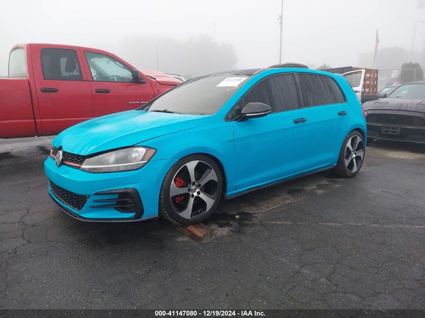 2018 Volkswagen Golf Gti 2.0T Autobahn/2.0T S/2.0T Se VIN: 3VW447AUXJM293613 Lot: 41147080