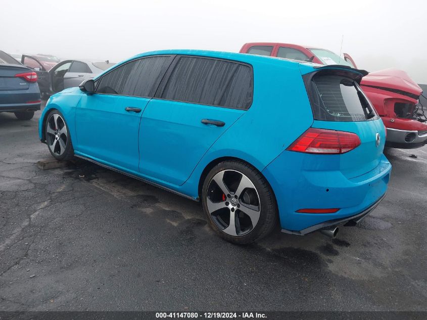 2018 Volkswagen Golf Gti 2.0T Autobahn/2.0T S/2.0T Se VIN: 3VW447AUXJM293613 Lot: 41147080