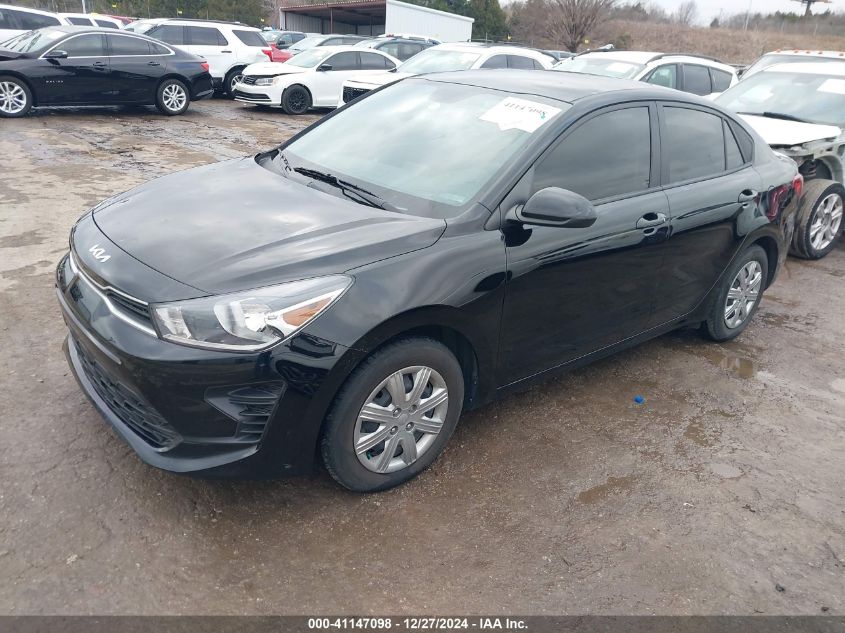 2022 Kia Rio Lx VIN: 3KPA24AD3NE510638 Lot: 41147098