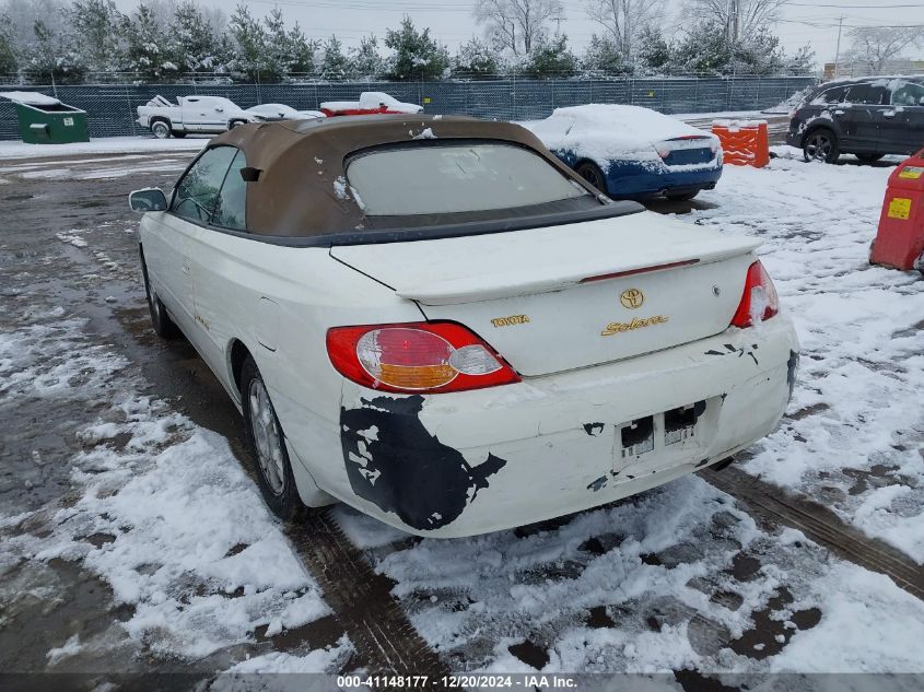 2002 Toyota Camry Solara Sle V6 VIN: 2T1FF28PX2C595230 Lot: 41148177