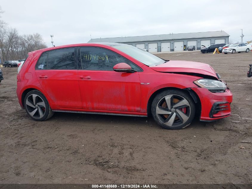 2018 Volkswagen Golf Gti 2.0T Autobahn/2.0T S/2.0T Se VIN: 3VW547AU7JM295890 Lot: 41148669