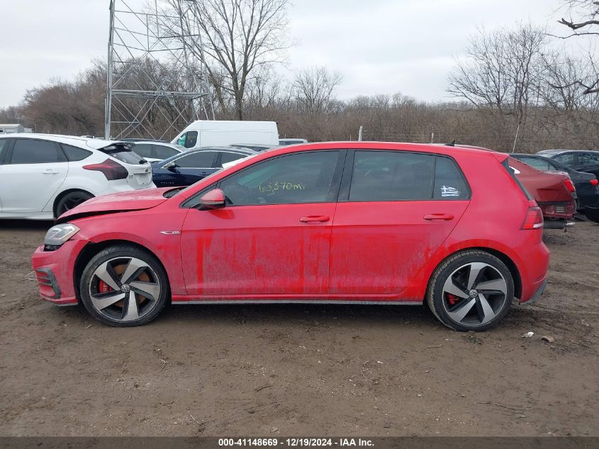 2018 Volkswagen Golf Gti 2.0T Autobahn/2.0T S/2.0T Se VIN: 3VW547AU7JM295890 Lot: 41148669