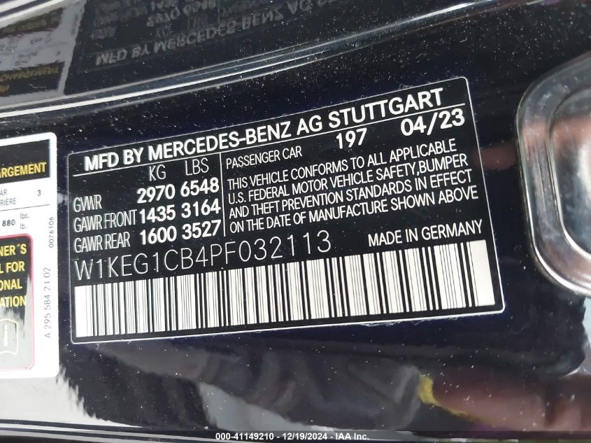 2023 Mercedes-Benz Eqe 350 4Matic VIN: W1KEG1CB4PF032113 Lot: 41149210