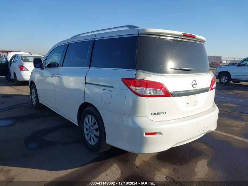 2014 Nissan Quest S VIN: JN8AE2KP3E9102623 Lot: 41149392