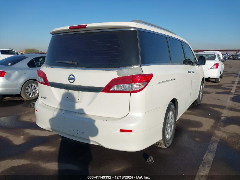 2014 Nissan Quest S VIN: JN8AE2KP3E9102623 Lot: 41149392