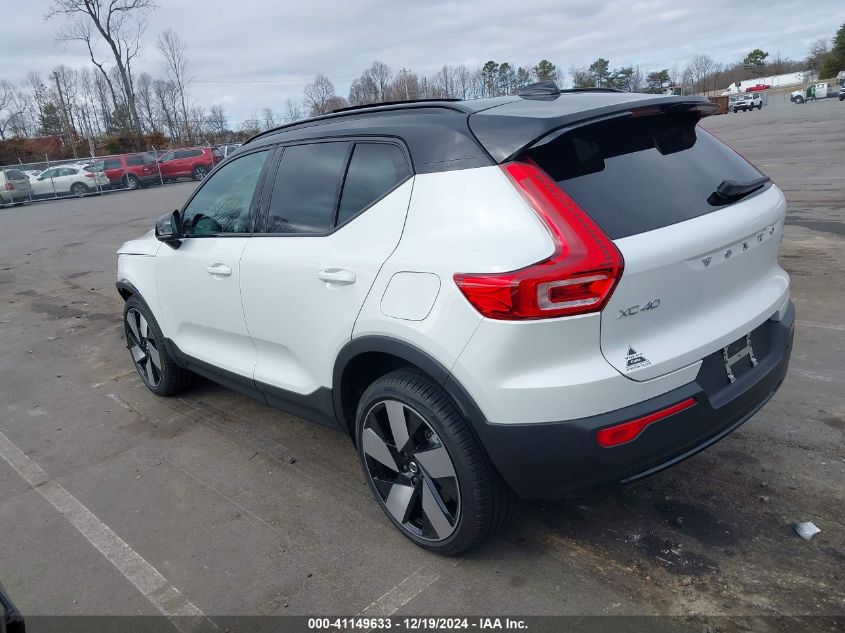 2024 Volvo Xc40 Recharge Pure Electric Plus VIN: YV4EH3HL0R2268575 Lot: 41149633