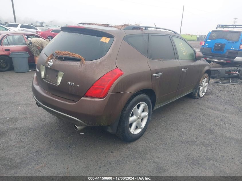 2003 Nissan Murano Se VIN: JN8AZ08W13W210437 Lot: 41150608