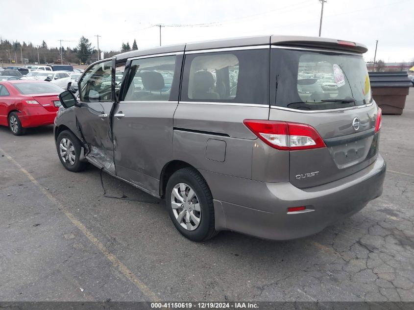 2015 Nissan Quest S VIN: JN8AE2KP4F9128679 Lot: 41150619