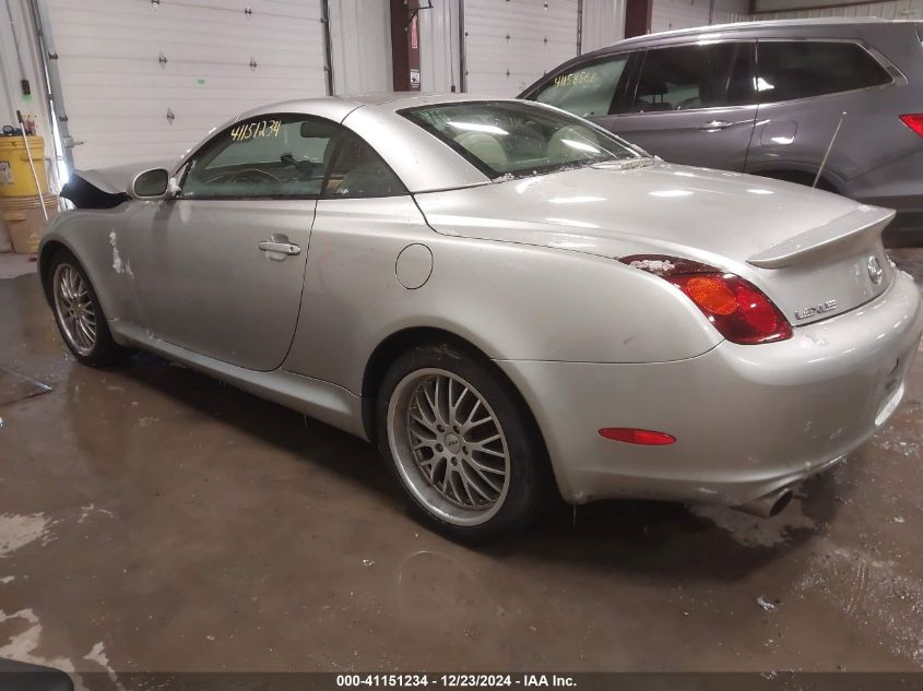 2003 Lexus Sc 430 VIN: JTHFN48Y430040002 Lot: 41151234