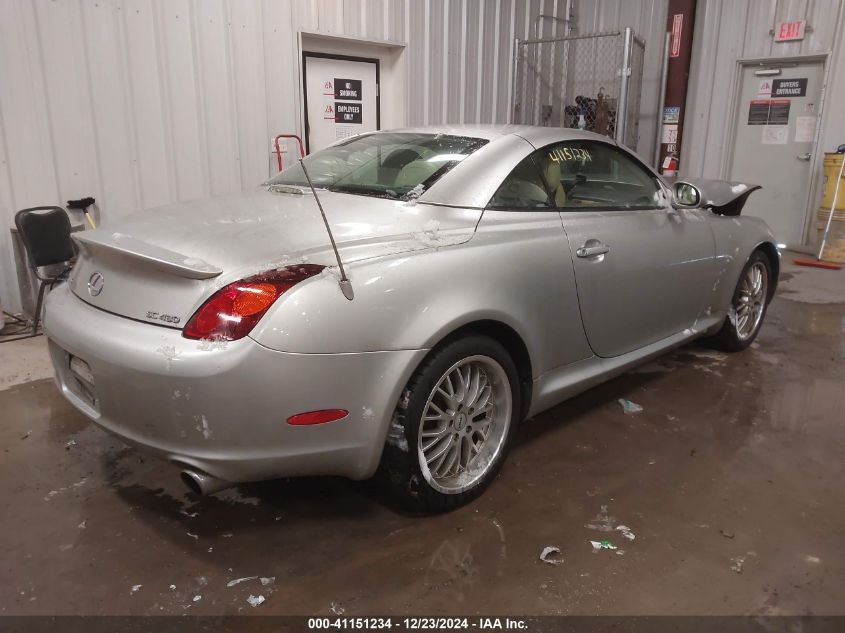 2003 Lexus Sc 430 VIN: JTHFN48Y430040002 Lot: 41151234