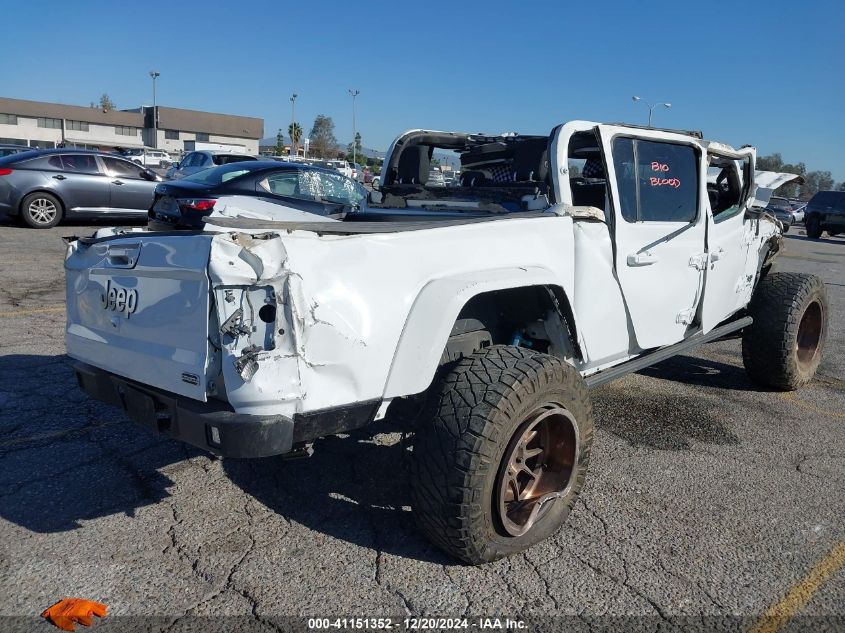 2020 Jeep Gladiator Overland 4X4 VIN: 1C6HJTFGXLL127886 Lot: 41151352